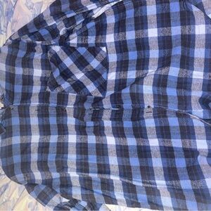 Aerie Blue Plaid Shirt